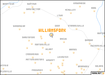 map of Williams Fork