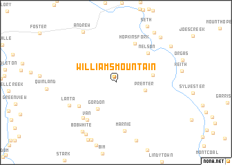 map of Williams Mountain