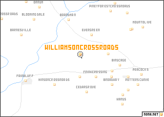 map of Williamson Crossroads