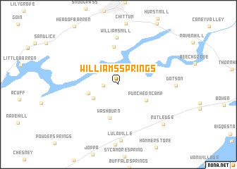 map of Williams Springs