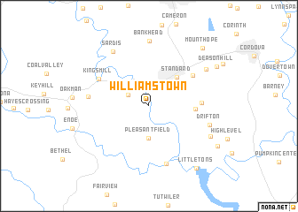 map of Williamstown