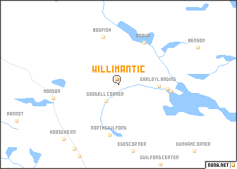 map of Willimantic