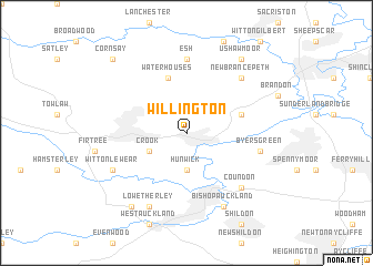 map of Willington