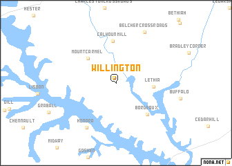 map of Willington