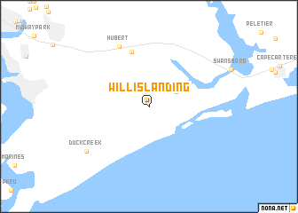 map of Willis Landing