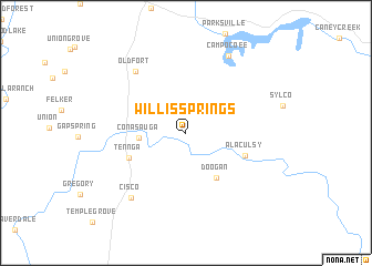 map of Willis Springs