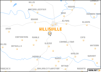 map of Willisville