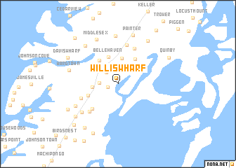 map of Willis Wharf