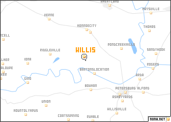 map of Willis