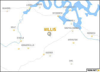 map of Willis