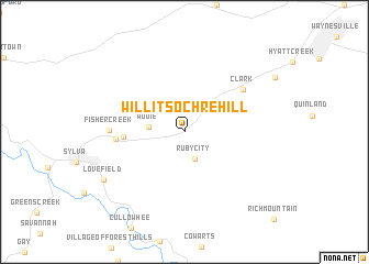 map of Willits-Ochre Hill