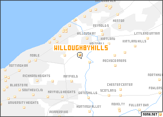 map of Willoughby Hills