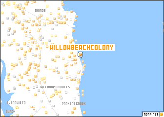 map of Willow Beach Colony