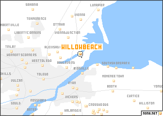 map of Willow Beach