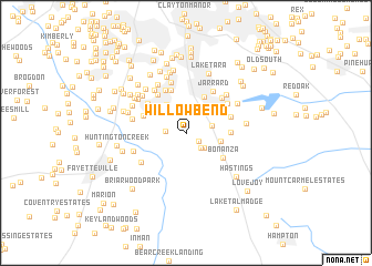 map of Willow Bend