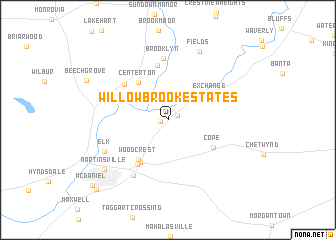 map of Willowbrook Estates