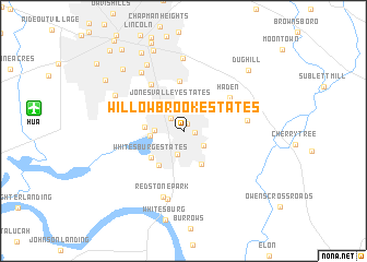 map of Willowbrook Estates