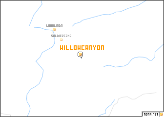 map of Willow Canyon