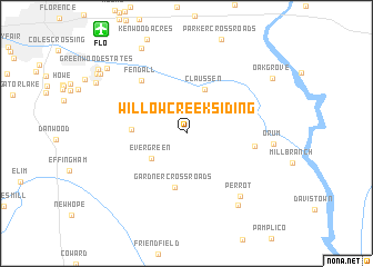 map of Willow Creek Siding