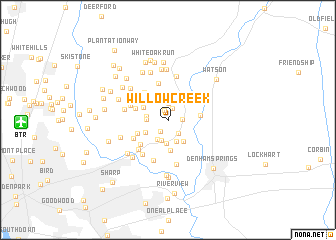 map of Willow Creek