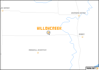 map of Willow Creek