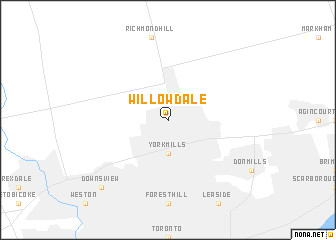 map of Willowdale