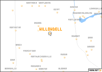 map of Willowdell