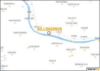 map of Willow Grove