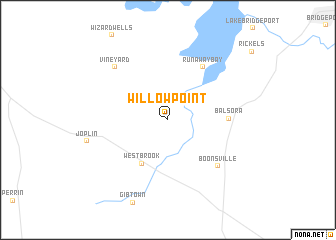 map of Willow Point