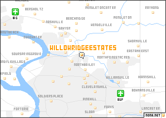 map of Willow Ridge Estates