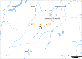 map of Willows Bank