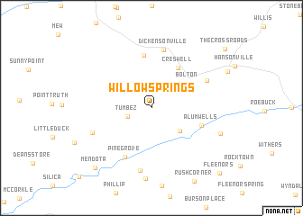 map of Willow Springs