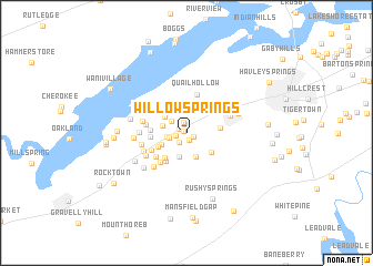 map of Willow Springs