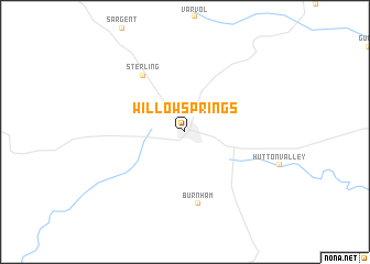 map of Willow Springs