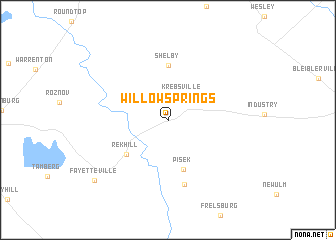 map of Willow Springs