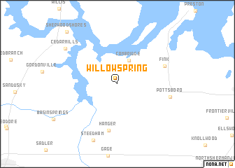 map of Willow Spring
