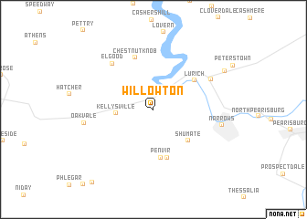 map of Willowton