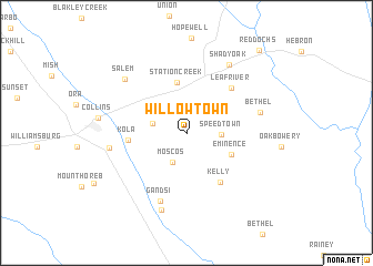 map of Willowtown