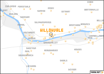 map of Willowvale