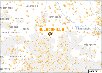 map of Willson Hills
