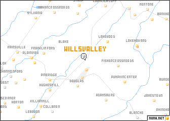map of Wills Valley
