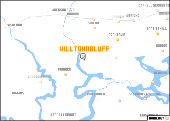 map of Willtown Bluff