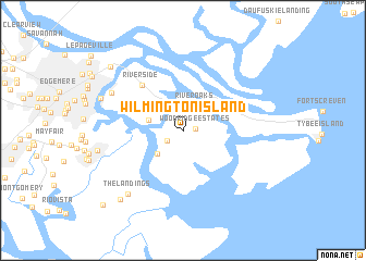 map of Wilmington Island