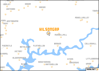 map of Wilson Gap