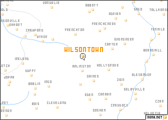 map of Wilsontown