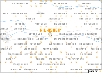 map of Wilwisheim