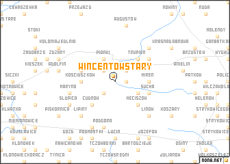 map of Wincentów Stary