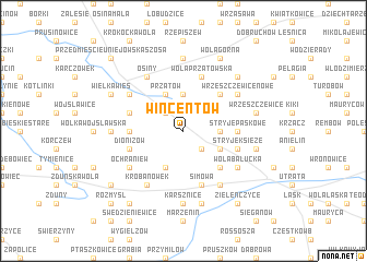 map of Wincentów