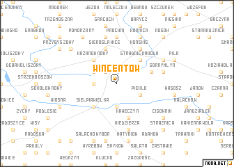 map of Wincentów