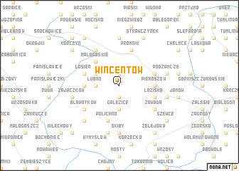 map of Wincentów